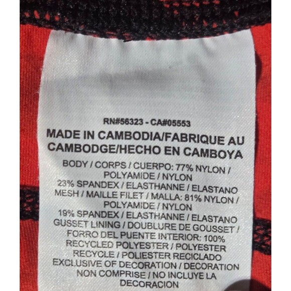 Nike Epic Lux Palm Print Dri-FIT Running Capri Leggings Red Black Women's Large - Picture 4 of 6